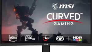 MSI G32C4X 32" Gaming Monitor 250Hz 1920 x 1080 (FHD) Curved Gaming Monitor